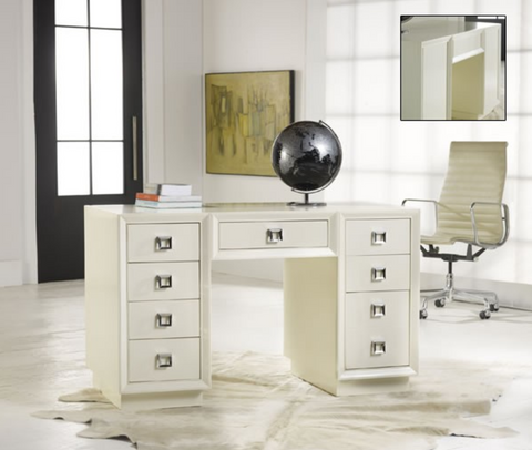 Malibu Loft Mid Century Vanity/Desk in Fresh - Retail $3,286.00